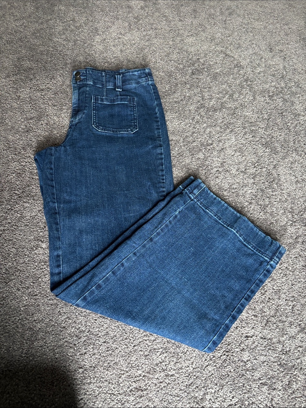 Talbots patch pocket relaxed jean trousers
